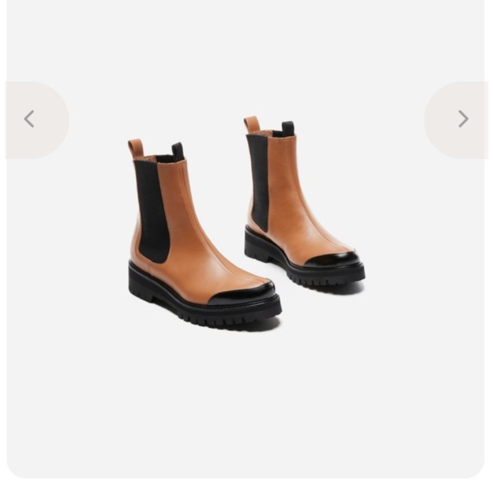 Flattered Sally rubber-trimmed leather boots